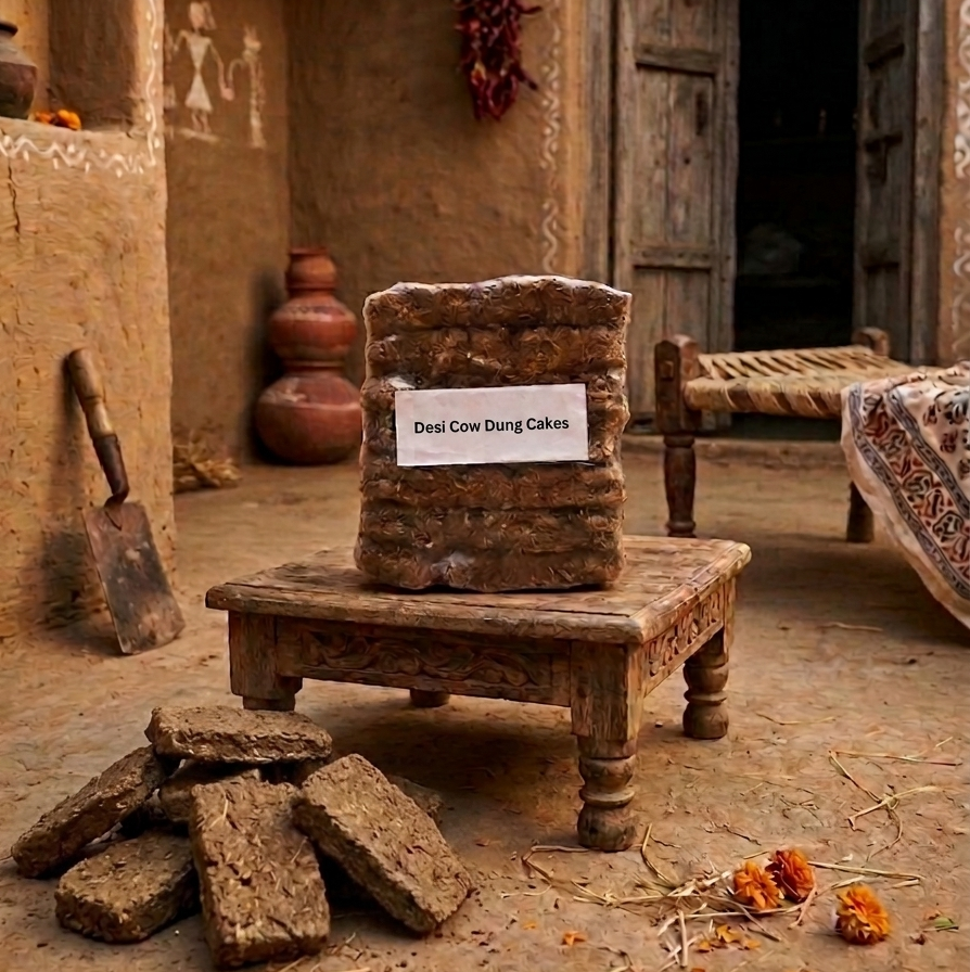 Desi Cow Dung Cakes (Rectangular)
