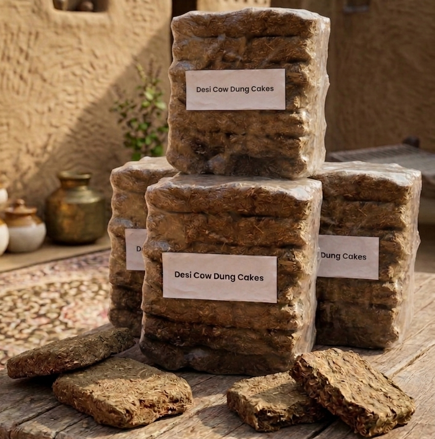 Desi Cow Dung Cakes (Rectangular)