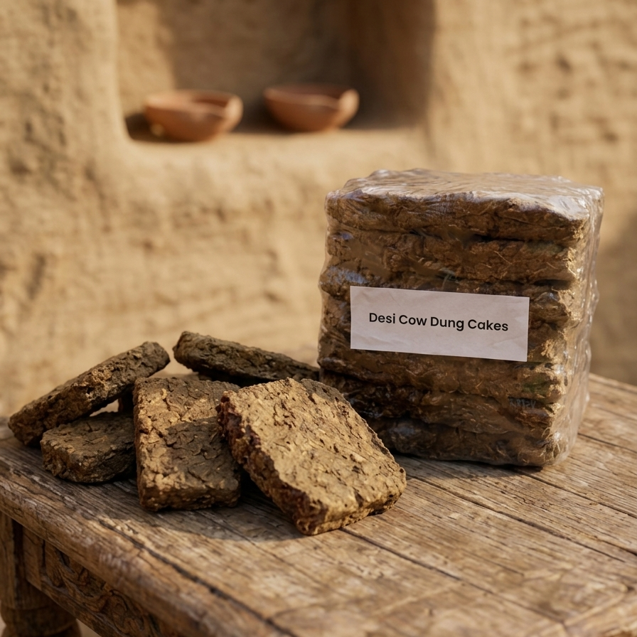 Desi Cow Dung Cakes (Rectangular)
