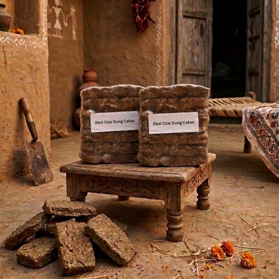 Desi Cow Dung Cakes (Rectangular)